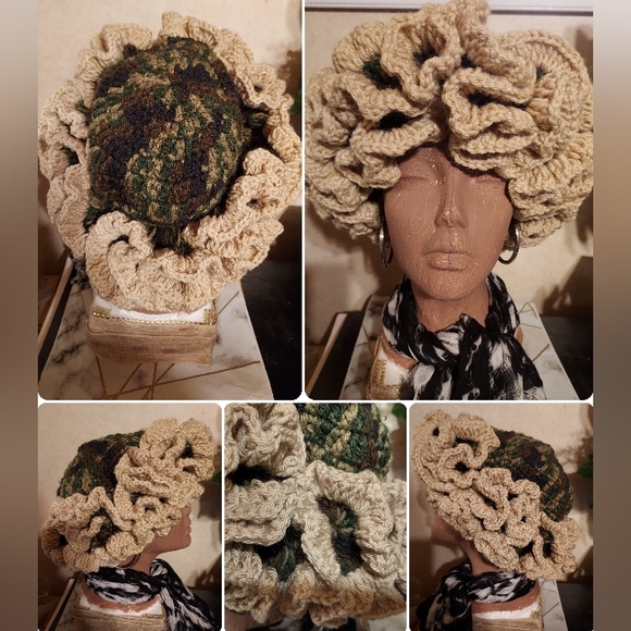 #L❤️VE HANDMADE. Crochet Ruffle HAT - Picture 7 of 8